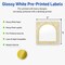 Avery Printable Square Labels with Sure Feed Technology, 2" x 2", Pre-printed Arched Metallic Gold Florals Design, Glossy White, Laser & Inkjet Compatible, 120 Total